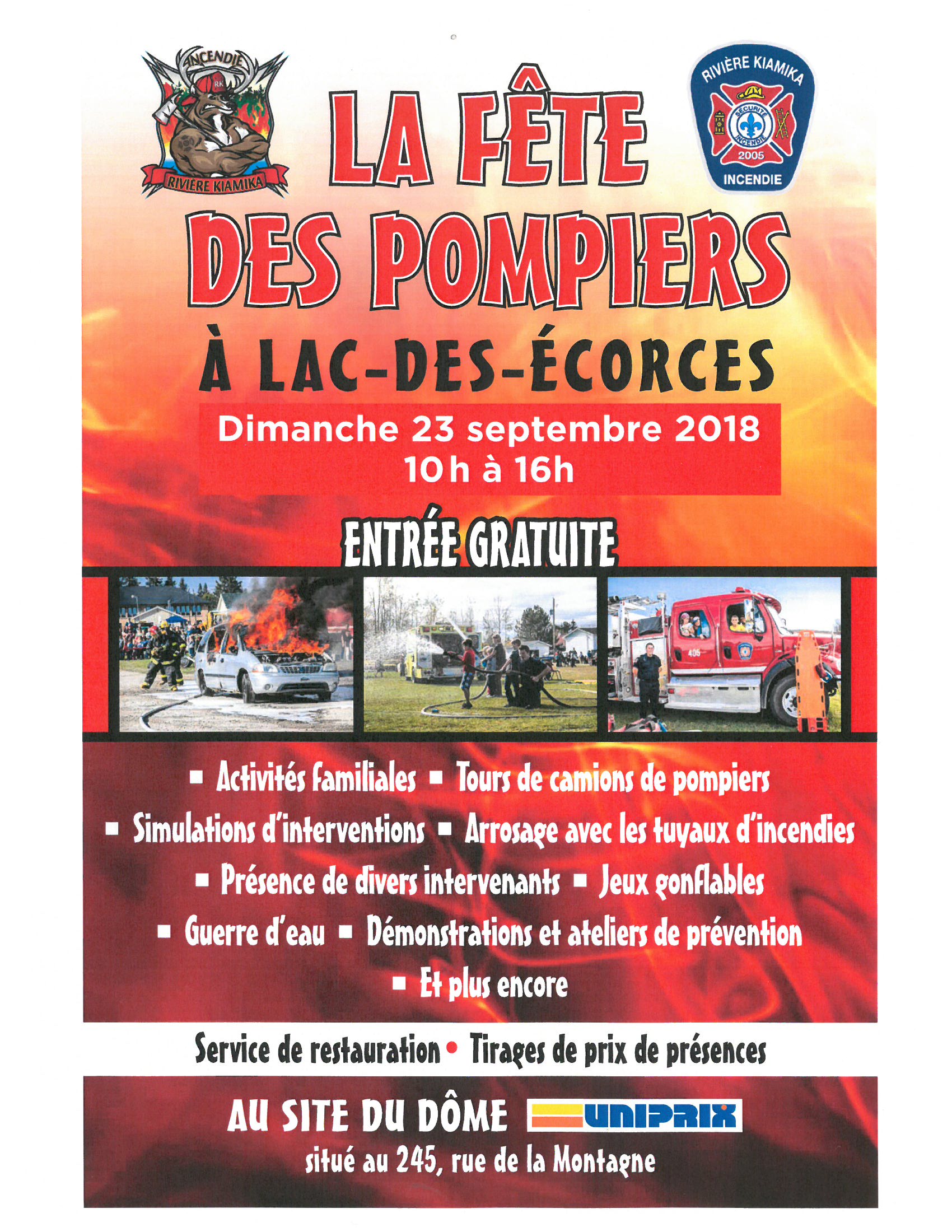 fête des pompiers de Lac-des-Écorces